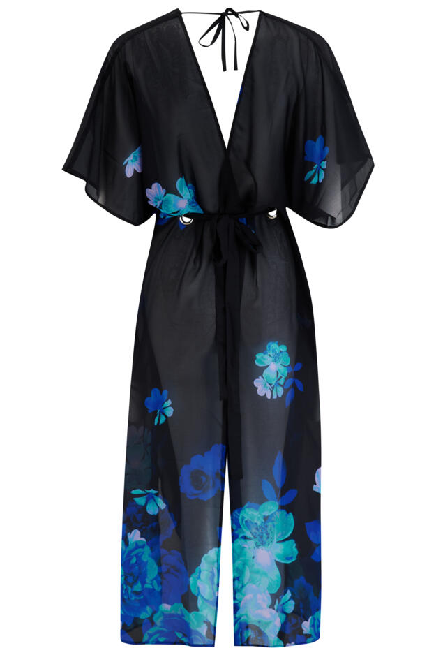 Recycled Luxe Maxi Chiffon Kimono