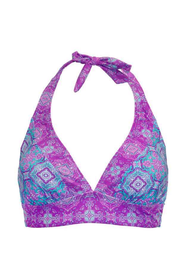 Venice Beach Non-Wired Longline Removable Cup Halter Top